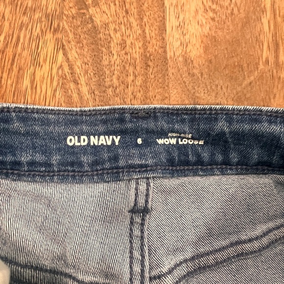 Old Navy Denim Jeans High Rise Loose Size 6 - Picture 6 of 9